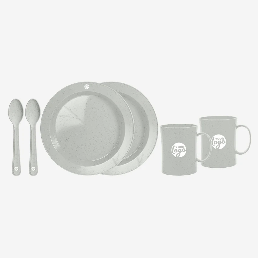 Deep Dish Plate with Mug and Spoon Picnic Set