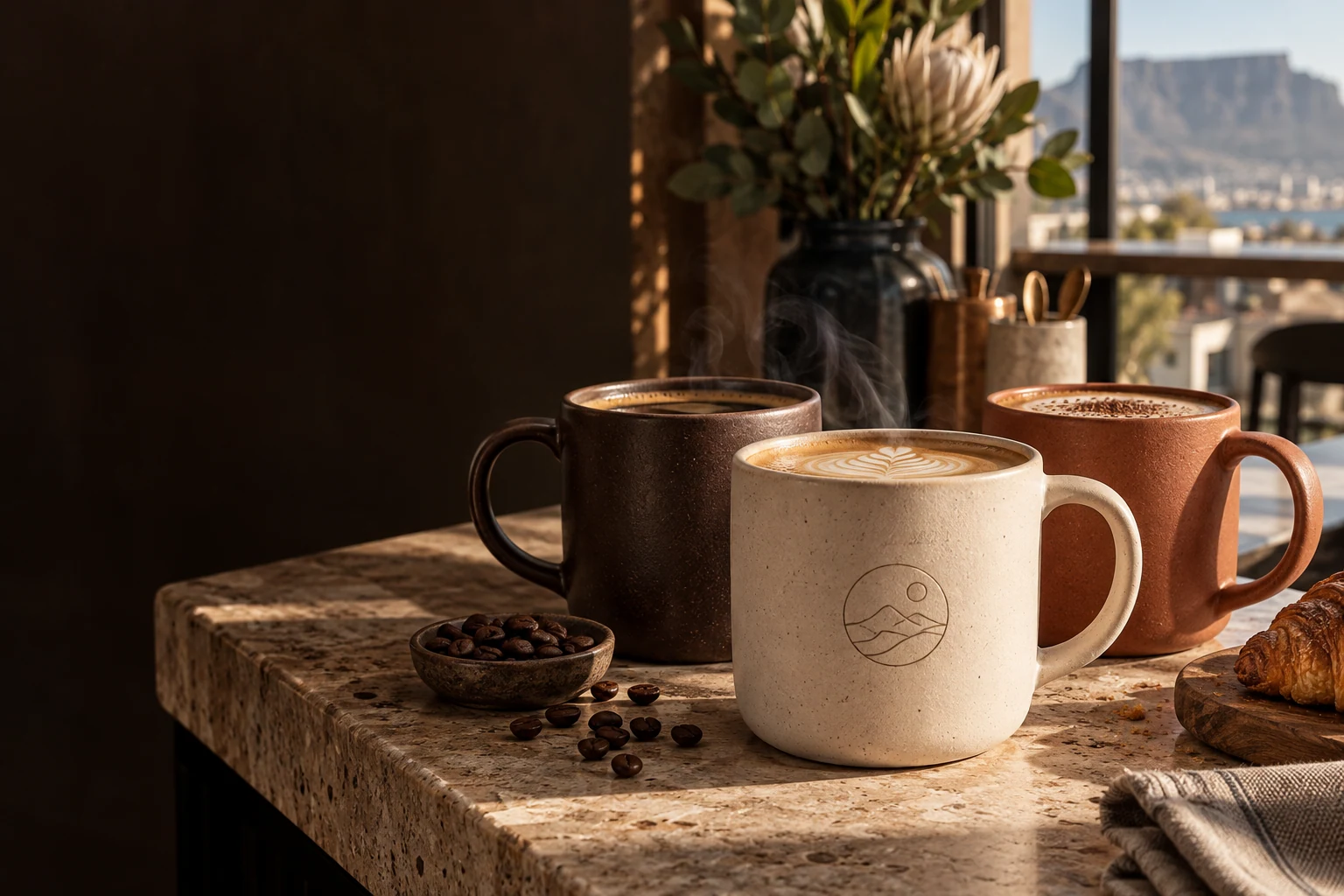 Coffee mugs lifestyle scene
