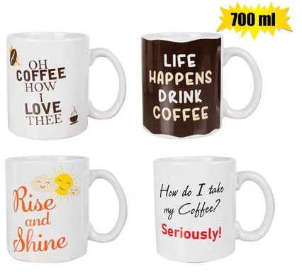 Mug Novelty Jumbo 700ml Coffee Assorted